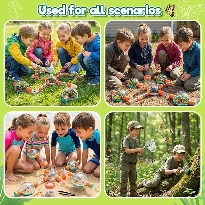 Bug Catcher Kit for Kids, Insect Catching Set with Bug Habitat, Magnifier - Image 5