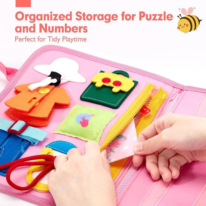 hahaland Busy Board for Toddlers Boys Girls Montessori Toys for 3+ Year Old - Image 6