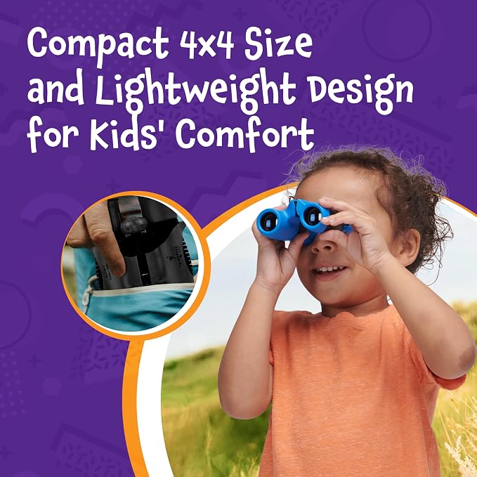 Think Peak Black Binoculars Science Toy for Kids Ages 3-12 Years - Real Compact Outdoor Adventure & STEM Educational Nature Hiking Explorer for Bird Watching, Camping Children’s Birthday Gift - Image 9