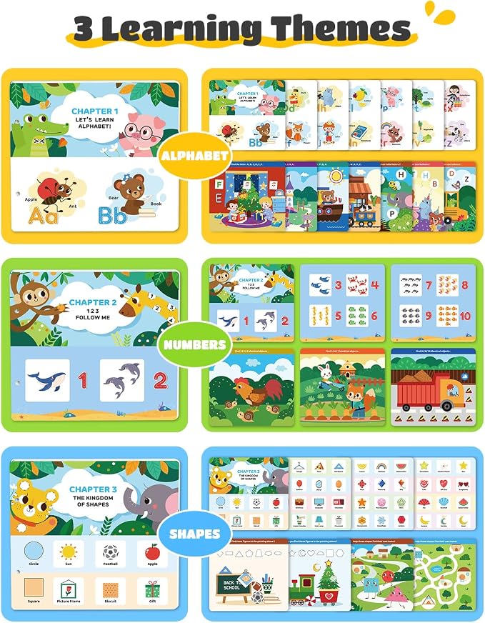 JUPITEARTH 3Pack Mess Free Coloring Book Set for Toddlers（28 Pages） - Image 7