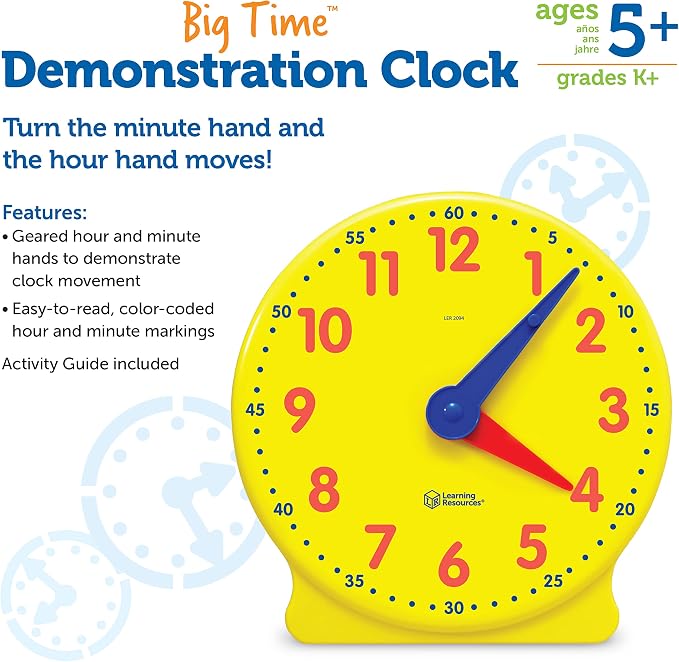 Learning Resources Big Time Demonstration Clock - Image 6