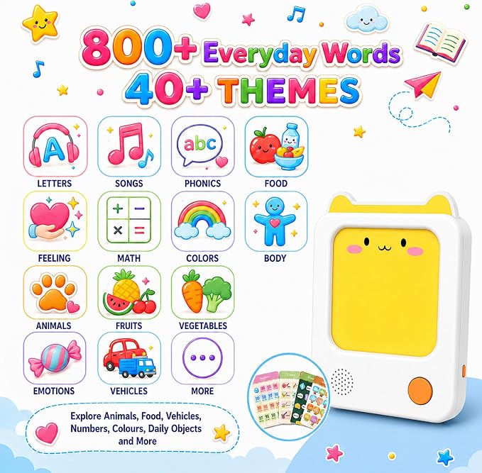 Screen-Free Learning Tablet, Phonics Talking Flash Cards, 84 Pages, 36 Themes, 2800+ Knowledge Points, 500+ Test Library, 300+ Thinking Training, Learning Educational Toy Kids 2-6 Gifts - Image 5
