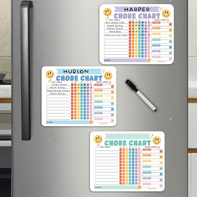 Magnetic Chore Chart for Kids Multiple Kids Chore Board for Home and School by HadleyDesigns