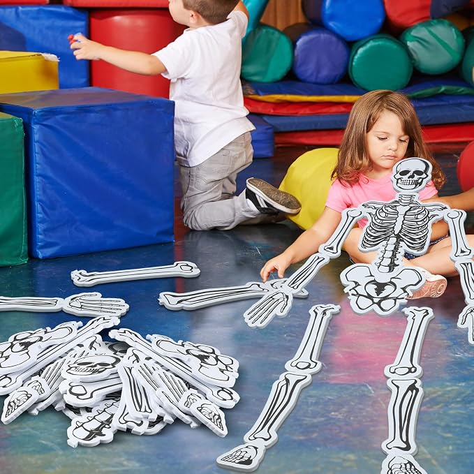 Silipull 15 Pcs Skeleton Floor Puzzle Human Body Double Sided Puzzle - Image 4