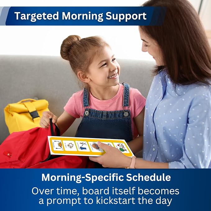 Morning Routine Chart, Visual Schedule for Kids with Autism/ASD (English) - Image 2