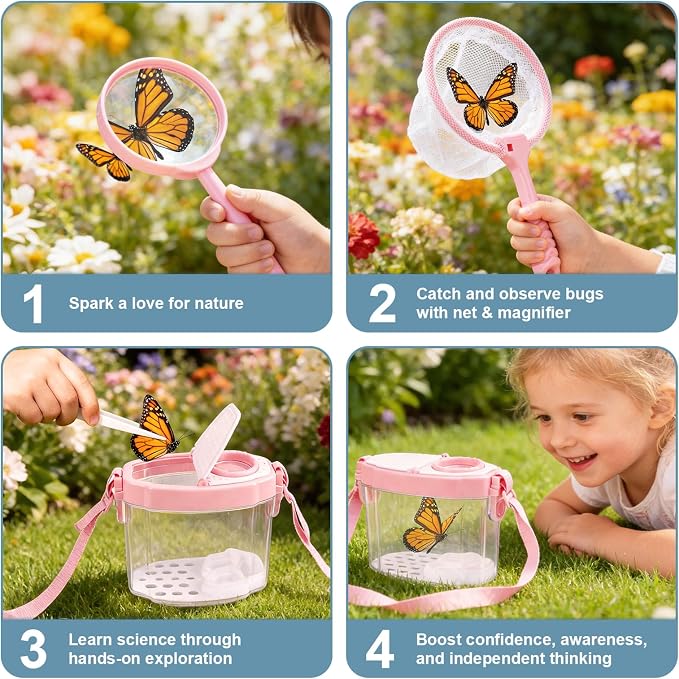 Dreamon Kids Gardening Set, 14Pcs Kids Gardening Tool with Bug Catching Kit - Image 5