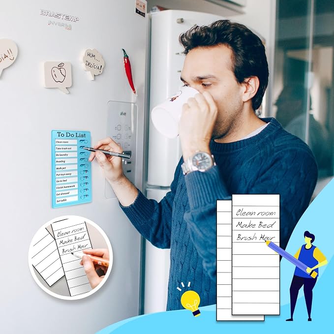 2-Piece Chores Chart for Kids - Reusable Chore List, Removable Checklist Board, Portable to Do List Visual Schedule for Multiple Kids - Image 6