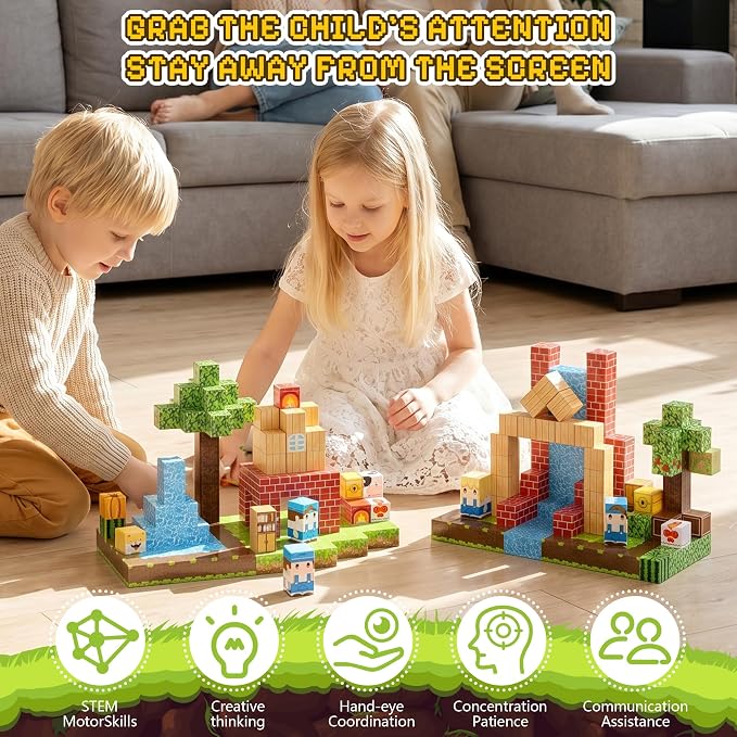 150PCS Magnetic Blocks, Magnetic Building Blocks, 0.78in Magnetic Building - Image 2