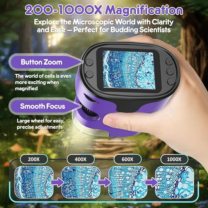 Kids Digital Microscope Science Gift: Complete STEM Toy Kit for Ages 4-12 - Image 2