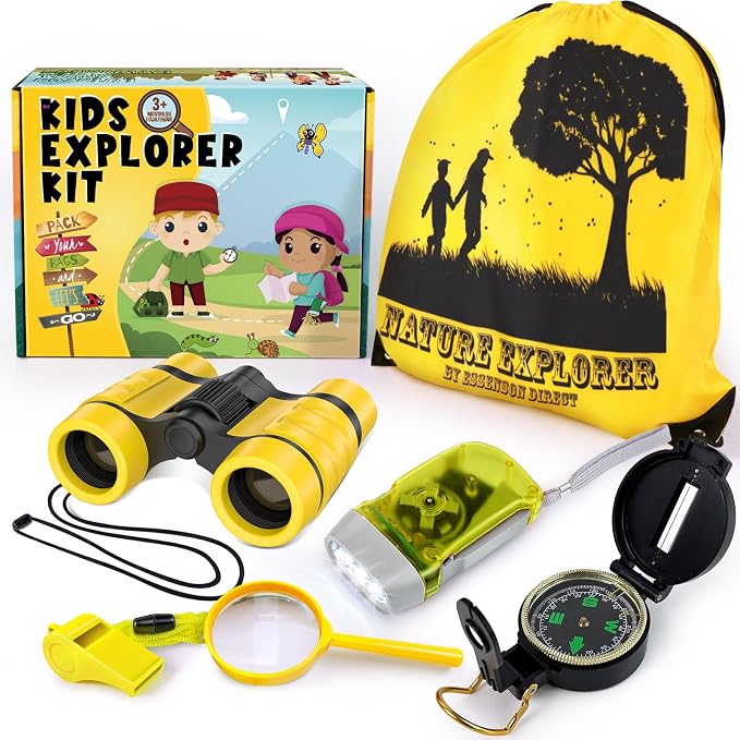 ESSENSON Kids Explorer Kit - Adventure Kit for Kids, Outdoor Explorer Kit with Binoculars, Summer Outdoor Toys for Kids Ages 4-8 by ESSENSON