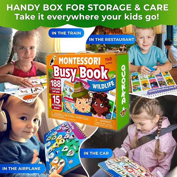 Montessori Busy Book for Kids Ages 4-8 — My Preschool Toddler Busy Book 3-5 - Image 5