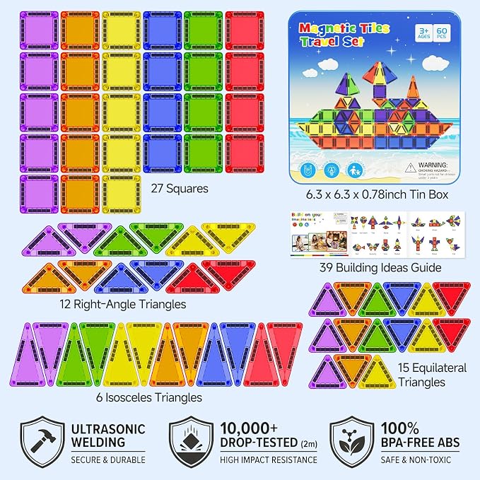 WMXDU Mini Magnetic Building Set: Keep Boys Quiet 60 Mins on Road Trips - Image 7