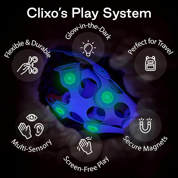 Clixo Ocean Creatures Pack, Glow in the Dark STEAM Magnet Toys(24 Pc, 6+) - Image 6