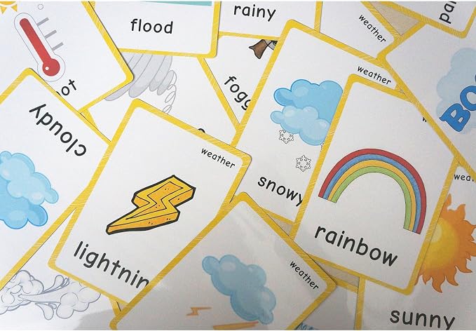 22 Weather Flash Cards, Classroom Decor and Early Learning Teacher Tools - Image 5