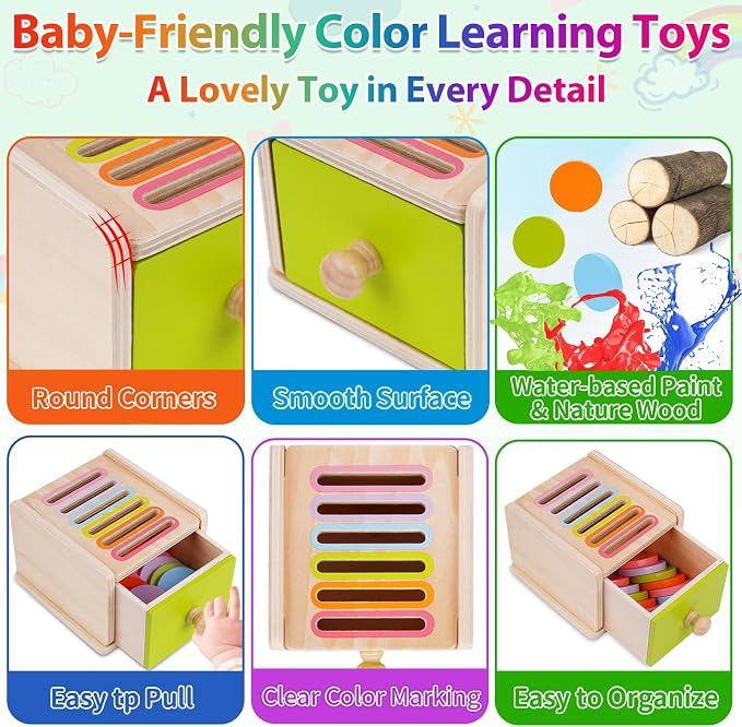 FCSONU Toddlers Montessori Coin Box Toys for 1 2 3 Year Old Boys Girls Baby - Image 3