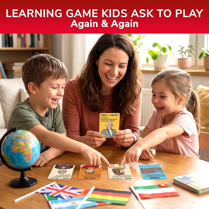 Trivia Games for Kids - History Facts and World History - Fun Card Game - Image 4