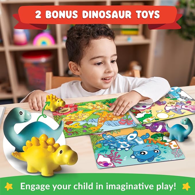Dot Sticker Art Activity - Dinosaurs, Educational Toys for 3 Year Old Boys - Image 4