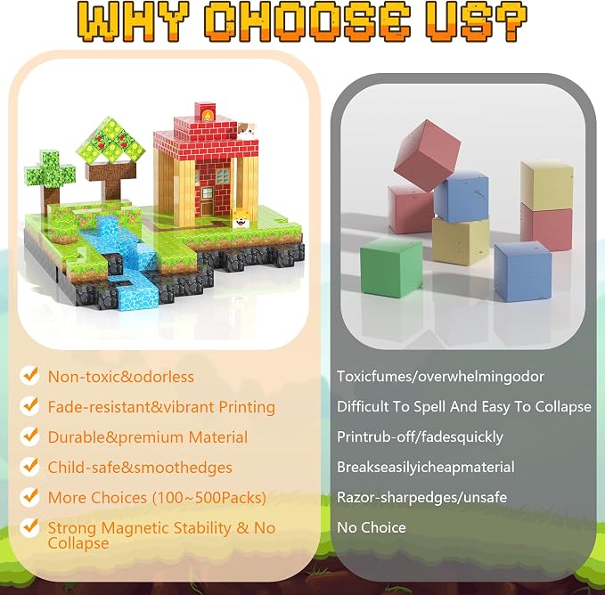 150PCS Magnetic Blocks, Magnetic Building Blocks, 0.63in Magnetic Building - Image 4