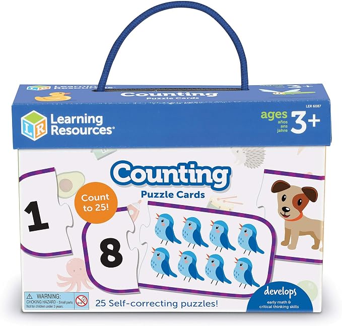 Learning Resources Counting Puzzle Cards, Kindergarten Readniness, Self Correcting Puzzles, Ages 3+ by LearningResources