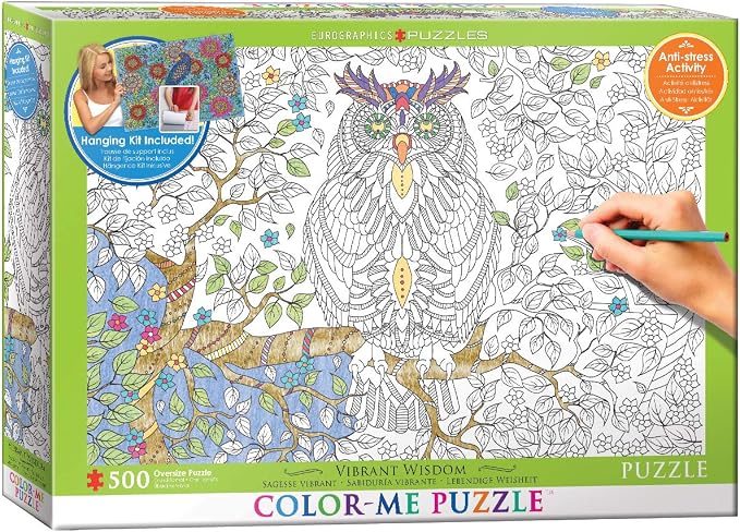 EuroGraphics Vibrant Wisdom Color Me Puzzle (500 Piece) by EuroGraphics