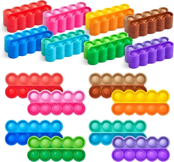 JoyCat 24 Ten Frame Math Manipulatives, Sensory Toys for Kids, Ages 3-5 by JOYCAT