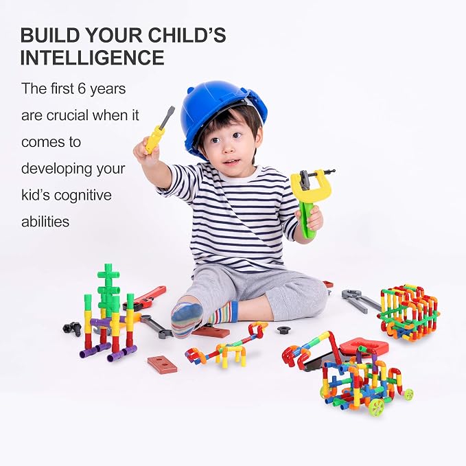 STEM Building Blocks Toy for Kids, Educational Toddlers Preschool Brain Toy Kit, Constructions Toys for 3 4 5 6 7 8 Years Age Boys and Girls–Creativity Kids Materials Toys - Image 7