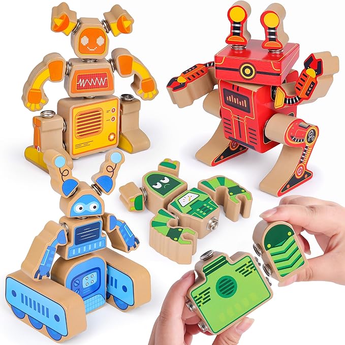 Coogam Fine Motor Building Robot Blocks for 3 4 5 Years Old Kids by Coogam
