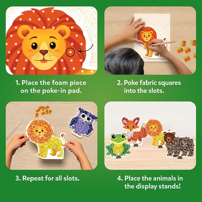 Skillmatics Poke-in Art – Animals, Wood Craft Kit, Gift for Boys & Girls - Image 4