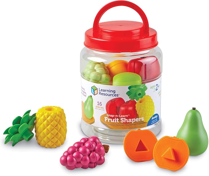 Learning Resources Snap-n-Learn Fruit Shapers,Fine Motor Toy for Toddlers, Ages 2+ by LearningResources