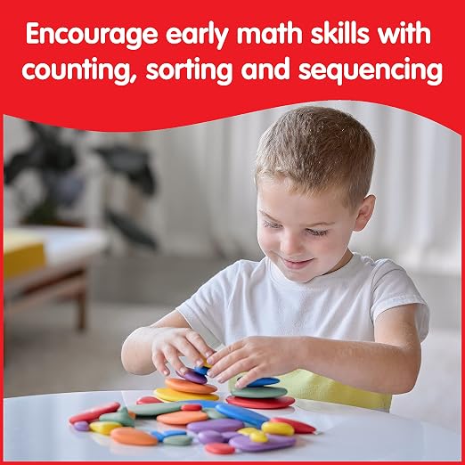 Rainbow Pebbles, Set of 36, Sorting and Stacking Stones - Image 7