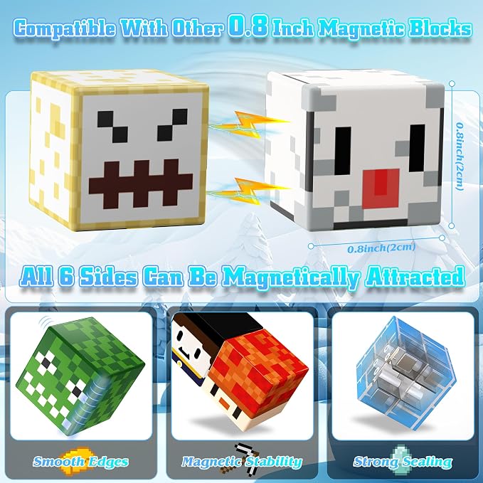 150PCS Magnetic Blocks for Kids Age 3+, Snow World - Image 4