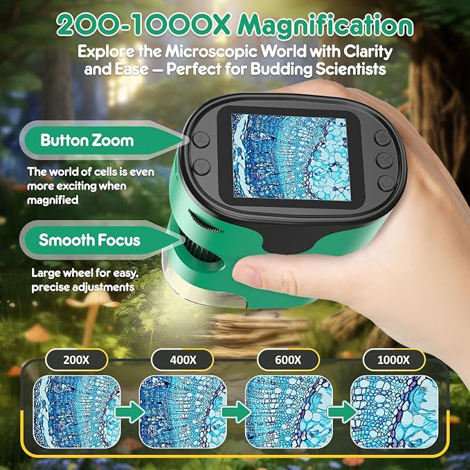 Kids Digital Microscope Science Gift: Complete STEM Toy Kit for Ages 4-12 - Image 2