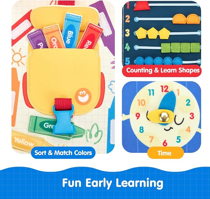 hahaland Busy Book Preschool Learning Activities, First Day of School Gifts - Image 4