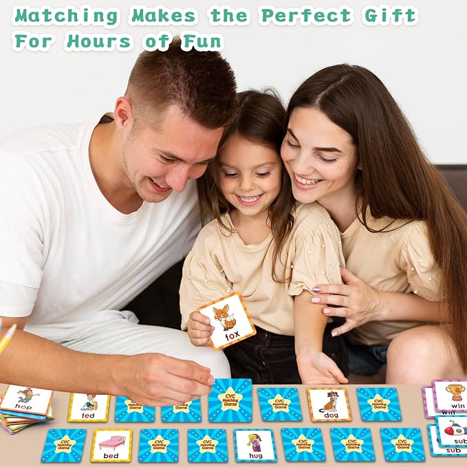 Memory Game, CVC Word Games Kindergarten, Matching Games for Kids 3-5 - Image 7