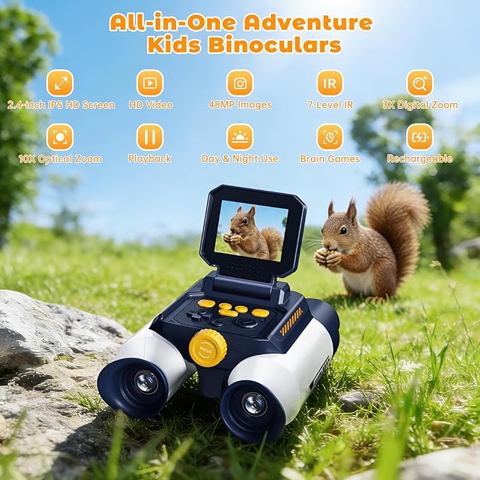 Binoculars for Kids with Night Vision - 48MP FHD Digital Camera Telescope - Image 2