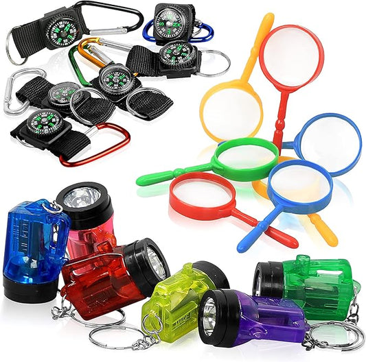 PROLOSO Nature Exploration Kit Outdoor Games Party Favors Toys for Kids Perfect for Adventure Theme Parties, Explorer, Camping, Hikes, Scouts 36 Pack by PROLOSO