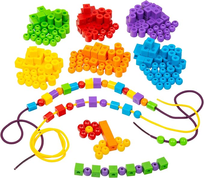 Kids First Math: Lacing Beads Math Kit w/Activity Cards | Develop Skills in Counting, Sorting, Sequencing, Pattern Recognition | Visual Hands-on Math for at-Home or Classroom Learning, Ages 3+ - Image 4