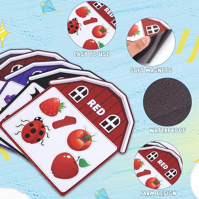10Pcs Magnetic Color Sorting Cute Farm Animal Fridge Magnets for Toddlers - Image 6