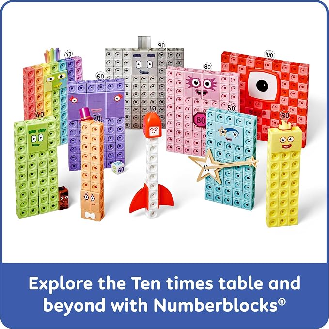 hand2mind Numberblocks Heroes with Zeroes MathLink Cubes Activity Set - Image 3