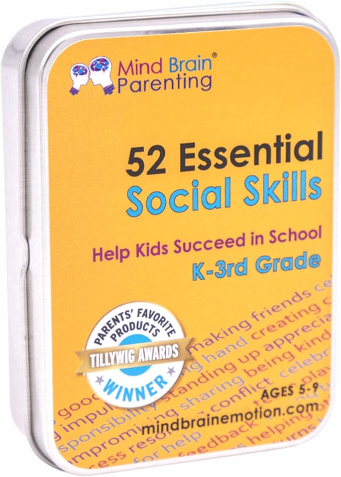 Mind Brain Emotion 52 Essential Social Skills Lessons & Teaching Tool Kit - Social Emotional Learning Activities for Parents, Teachers, School Counselor (Kindergarten, Elementary Kids) by MindBrainEmotion
