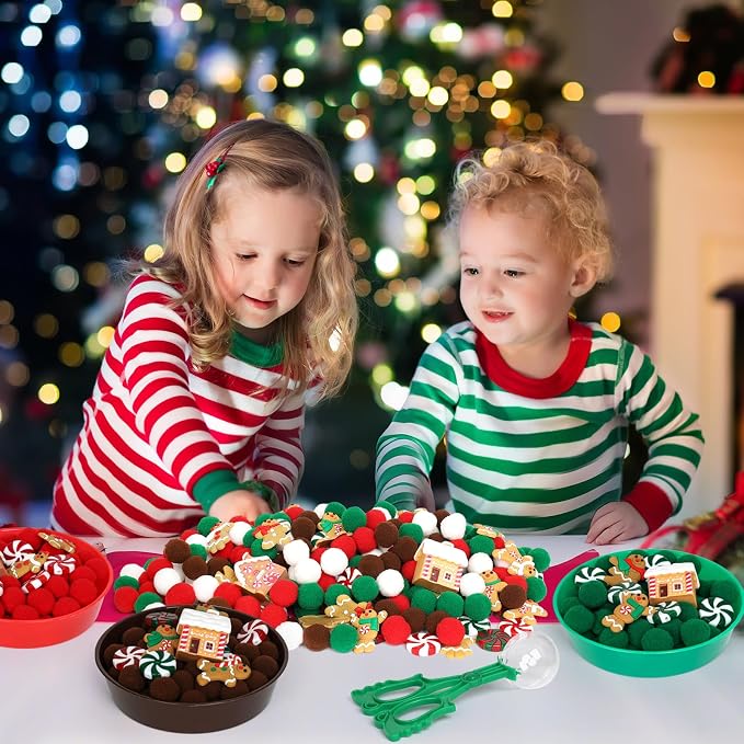 135 Pcs Christmas Gingerbread Man Sensory Bin Items Christmas Candy Counting Sorting Sensory Bin Filler Fine Motor Toys Gingerbread Man Counts for Kids Xmas Counting Toys for Preschool - Image 6