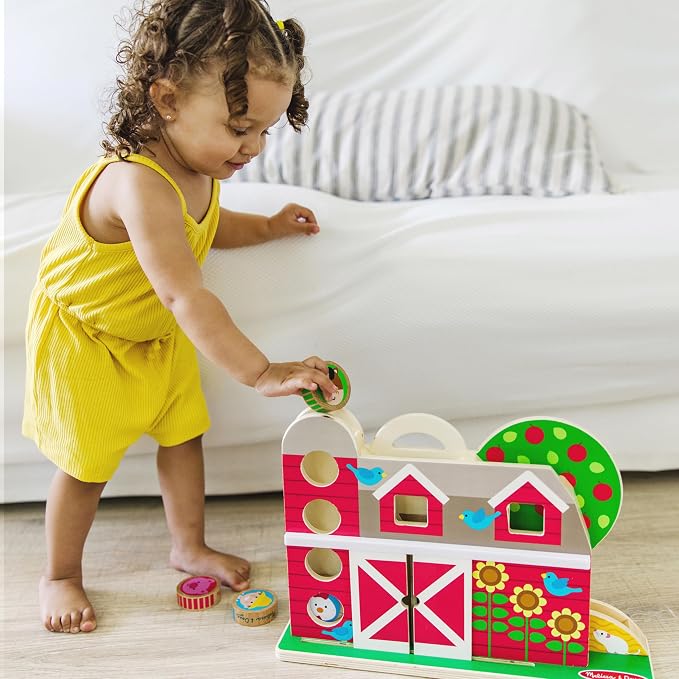Melissa & Doug GO Tots Wooden Barnyard Tumble with 4 Disks - FSC Certified - Image 3