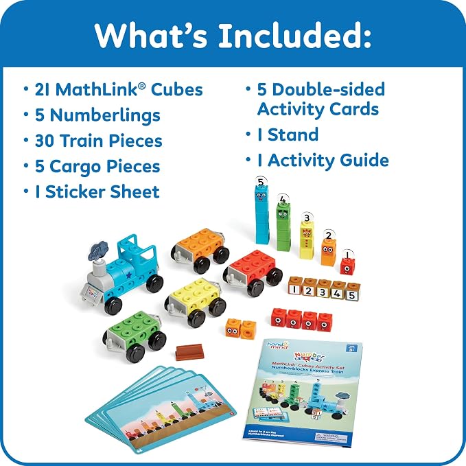 hand2mind Numberblocks Express Train MathLink Cubes Activity Set, Ages 3+ - Image 2