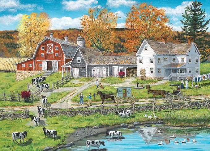 Farm by Lake Family Puzzle 300pc - Image 2