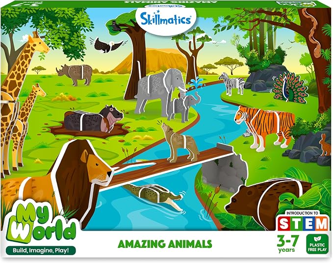 Skillmatics STEM Building Toy – My World Amazing Animals by Skillmatics