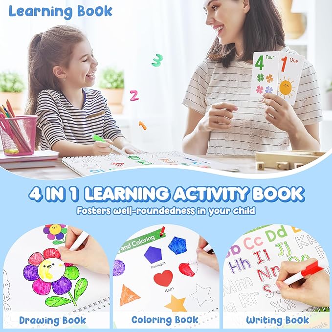 URMYWO My Preschool Busy Book for Toddlers 3-5, 36 Learning Activities - Image 5