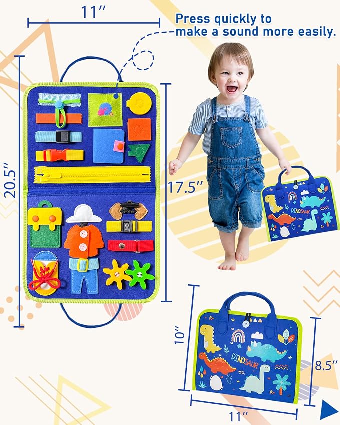 Exorany Busy Board Montessori Toys for Toddler Boy Birthday Gift Busy Book - Image 5