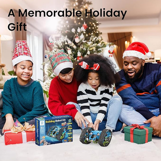 Sillbird Robot Car Building Kit with Remote Control STEM Gifts for Boys Ages 8-14, Technic Coding Stunt Racer Toys for Kids Birthday, Buildable 5in1 Models with 662 Pieces