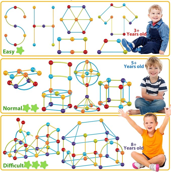 COUOMOXA 253 Pcs STEM Building Toys with Sound Bells - Image 3