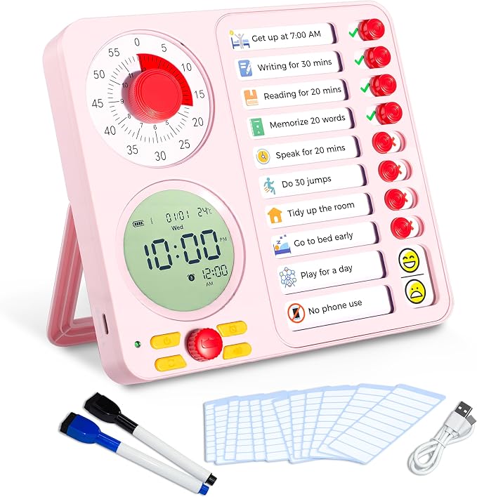 Herloreen Visual Timer for ADHD, Chore Chart & Task Planner for Kids,Adults by SmartLivingElectronics